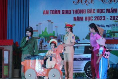 Huyện M’Drắk Tổ chức hội thi An toàn giao thông cấp học mầm non cấp huyện năm học 2023-2024